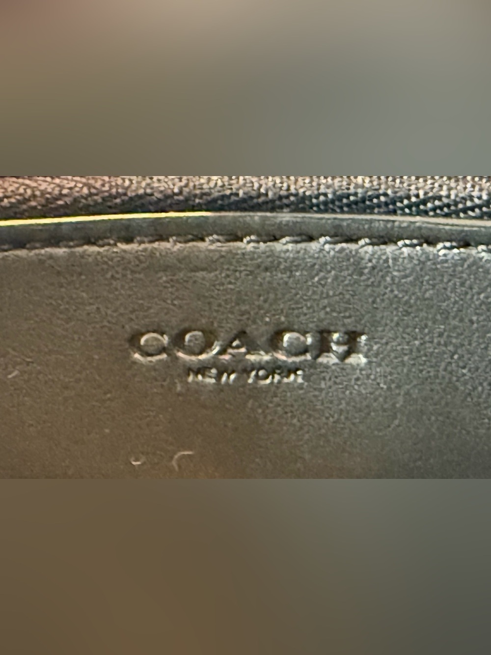 Coach Brown and Black Zip Around Signature Wallet with Gold Color Logo - Picture 12 of 12